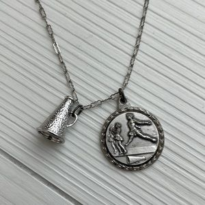 Vintage cheerleader charms necklace